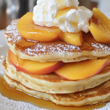  Peach and Cream Pancakes 