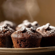 Mini Double Chocolate Muffins