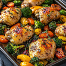 Sheet Pan Lemon Garlic Chicken and Veggies
