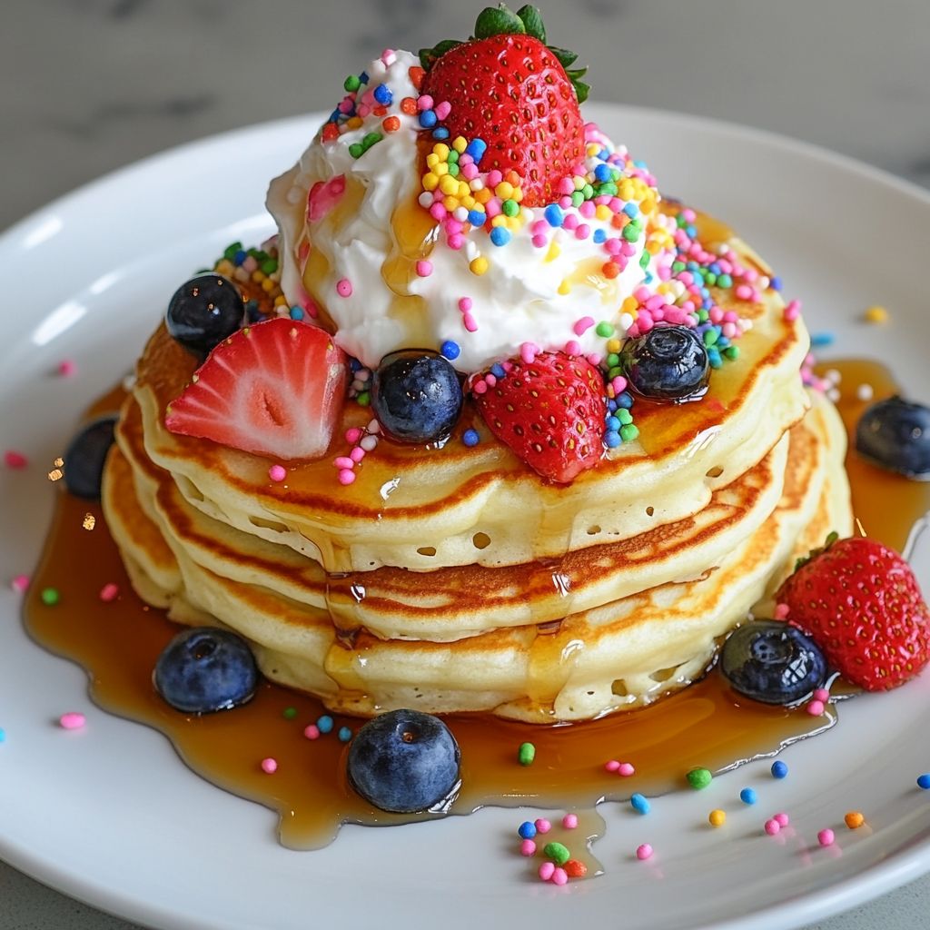 Pastel Sprinkle Pancakes for Easter Morning