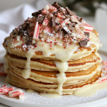 Peppermint Bark Pancakes