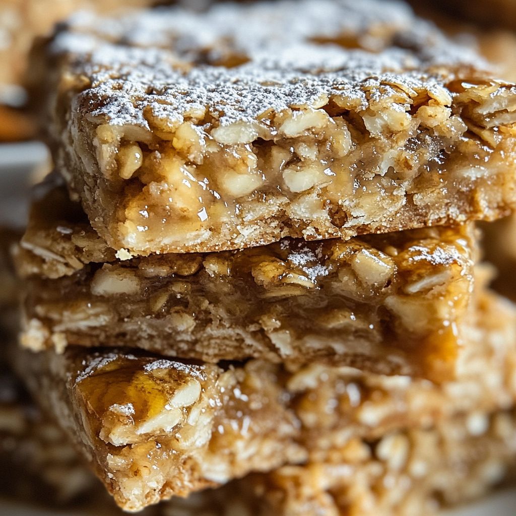  Oatmeal Breakfast Bars with Pancake Layers