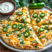 Spicy Jalapeño and Cheddar Flatbread Recipe