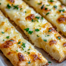 Low-Carb Cheddar Garlic Breadsticks