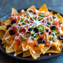 Halloween Spiderweb Queso Nachos