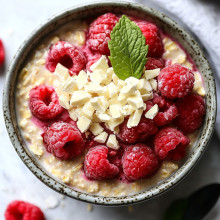 Raspberry White Chocolate Overnight Oats