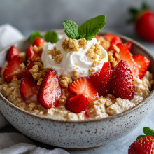 Strawberry Shortcake Overnight Oats