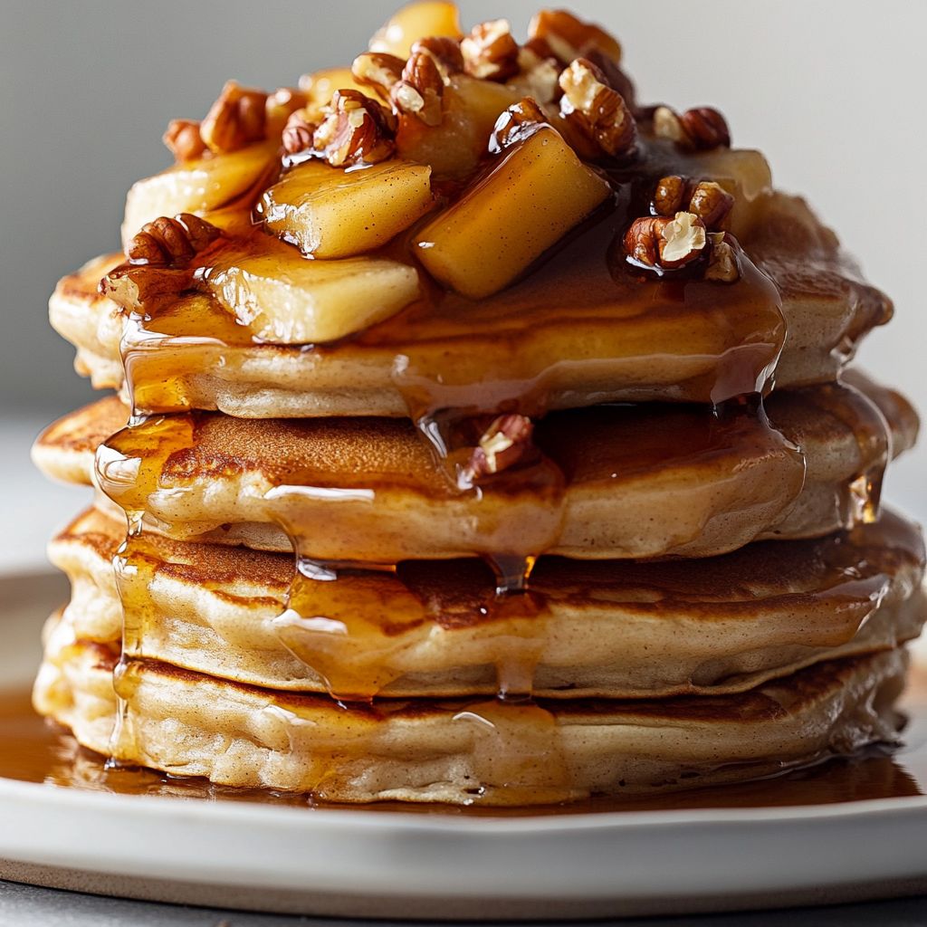 Fall Caramel Apple Pancakes
