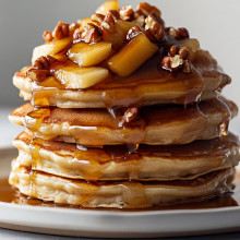 Fall Caramel Apple Pancakes