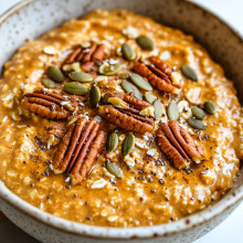 Pumpkin Spice Pecan Overnight Oats