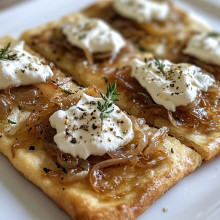  Caramelized Onion & Goat Cheese Flatbread 