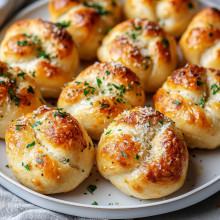 Keto-Friendly Garlic Parmesan Knots