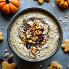 Spooky Chia Pumpkin Overnight Oats