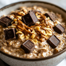 Chocolate Peanut Butter Cup Overnight Oats