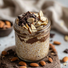 Almond Joy Inspired Overnight Oats