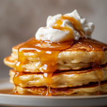 Caramel Drizzle Pancakes