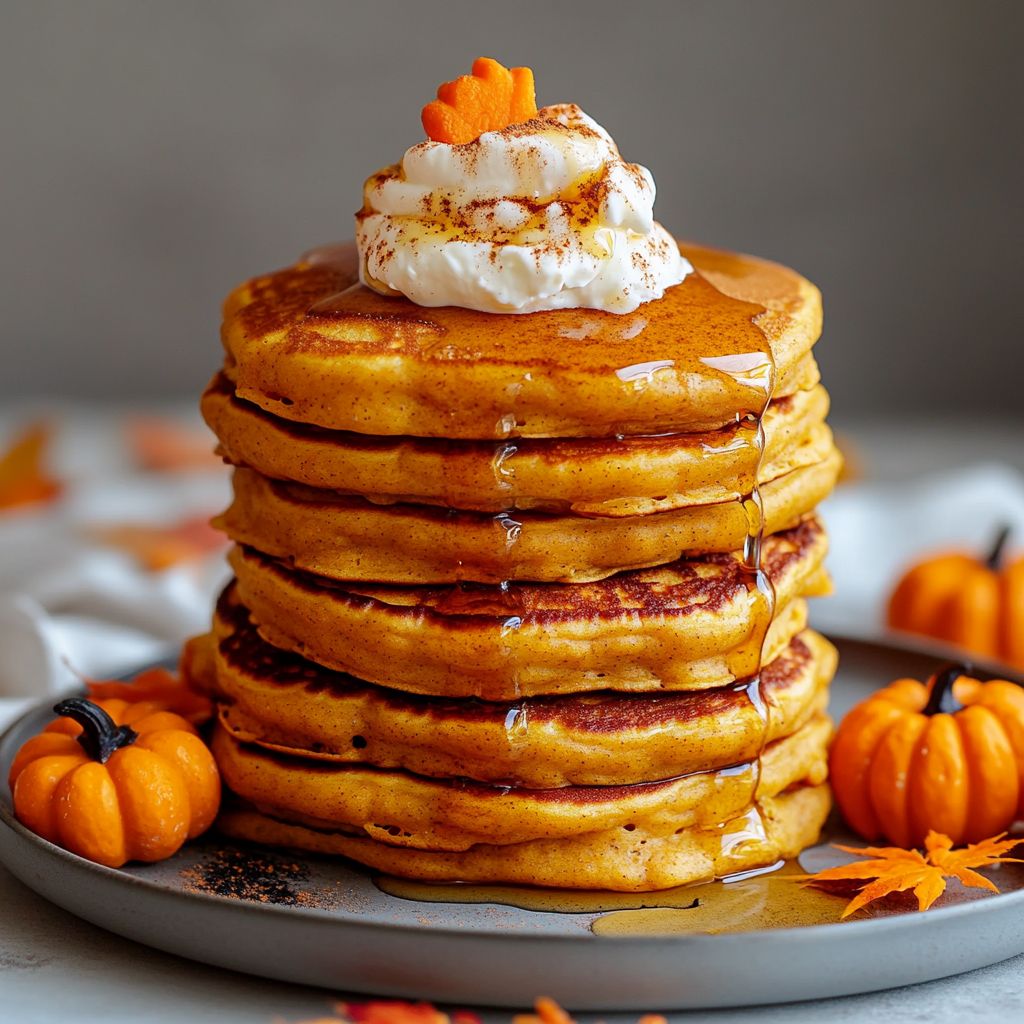 Pumpkin Spice Halloween Pancakes