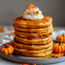 Pumpkin Spice Halloween Pancakes