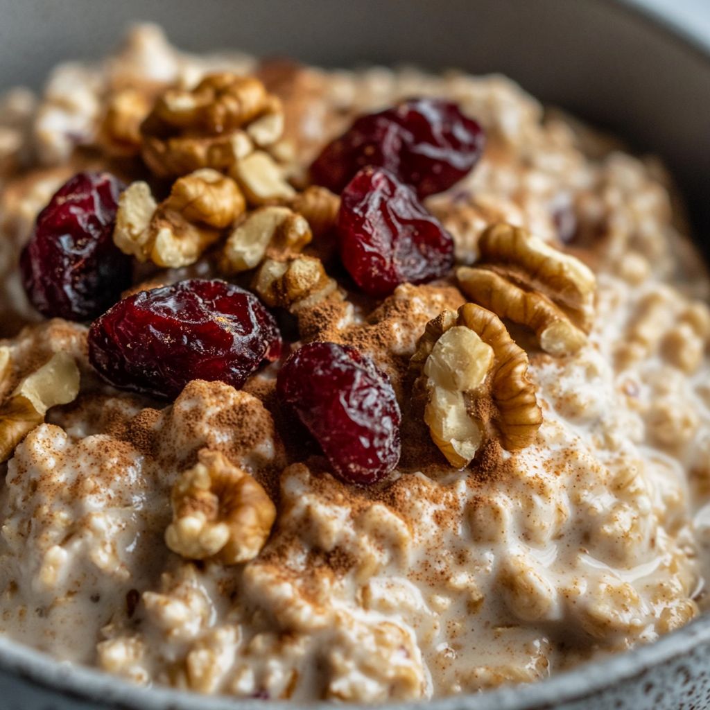 Walnut Cranberry Spice Overnight Oats