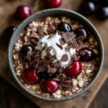 Black Forest Cake Overnight Oats