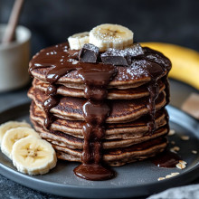  Chocolate Banana Oat Pancakes 
