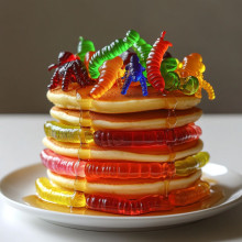 Creepy Crawly Gummy Pancakes