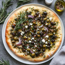 Mediterranean Olive Tapenade Flatbread