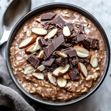 Chocolate Almond Joy Protein Overnight Oats