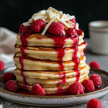 Raspberry White Chocolate Pancakes