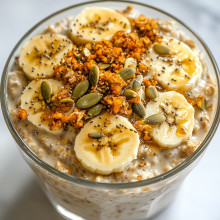  Pumpkin Seed Banana Overnight Oats 