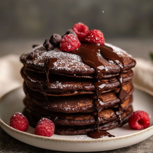 Vegan Double Chocolate Pancakes