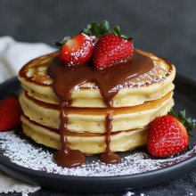 Nutella Drizzle Pancakes