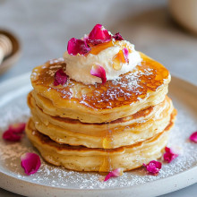 Mother’s Day Rose Petal Pancakes