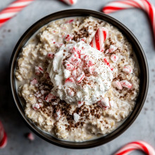 Candy Cane Crunch Overnight Oats