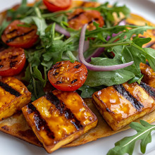 BBQ Tofu Flatbread (Vegan)