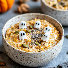 Spooky Chia Pumpkin Overnight Oats