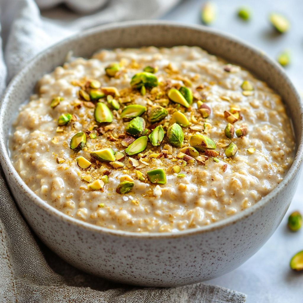 Holiday Pistachio Cardamom Overnight Oats