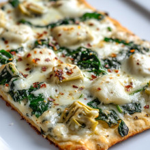  Creamy Spinach & Artichoke Flatbread 