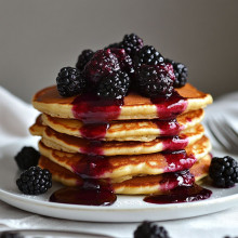  Blackberry Cream Pancakes 