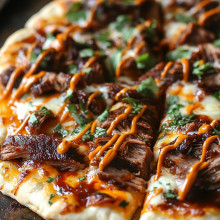 BBQ Brisket Flatbread Pizza
