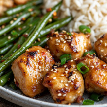  Sheet Pan Chicken and Green Bean Stir Fry 