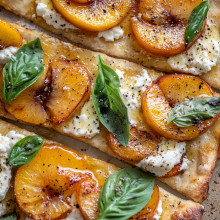 Honey Drizzle Peach Flatbread