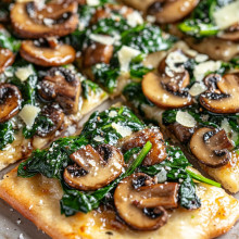 Garlic Mushroom & Spinach Flatbread
