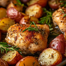  Sheet Pan Herb Chicken and Red Potatoes 