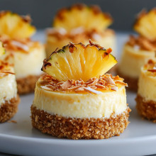Pineapple Coconut Mini Cheesecake
