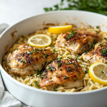 One-Pot Lemon Herb Chicken with Orzo