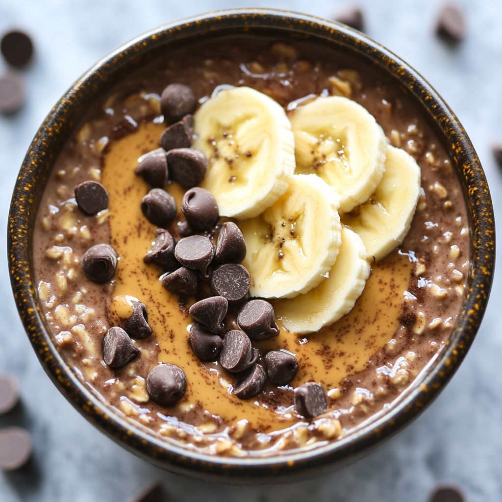 Chocolate Peanut Butter Protein Overnight Oats
