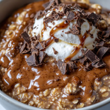  Chocolate Toffee Pudding Overnight Oats 