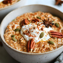 Pumpkin Spice Protein Overnight Oats for Fall