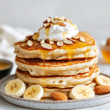 Quick Honey Almond Pancakes
